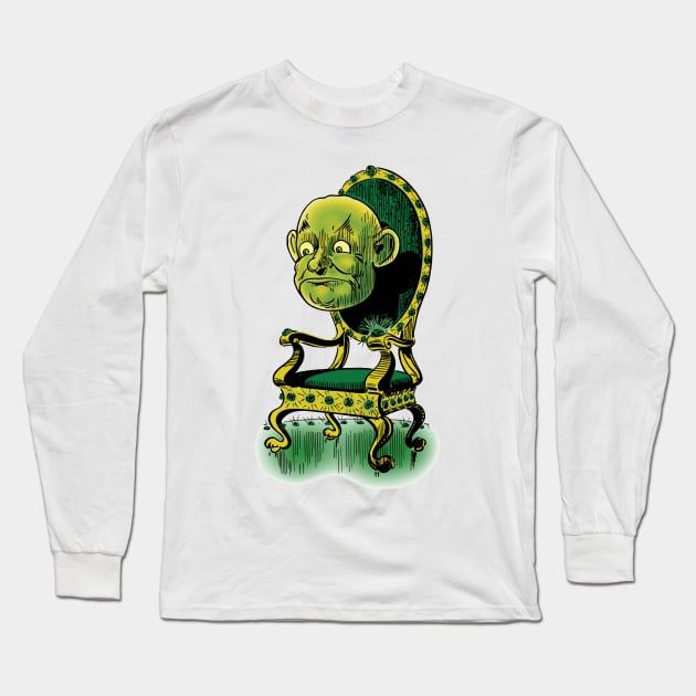 Vintage Wizard of Oz Emerald Throne Long Sleeve T-Shirt by MasterpieceCafe